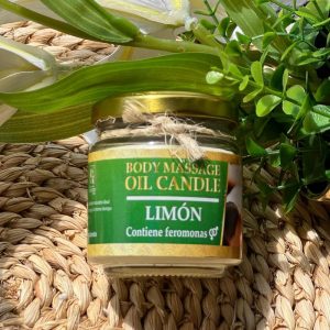 Vela para masajes aceite con feromonas